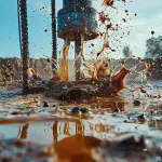 Clean water drilling construction of artesian wells with drilling mud discharge - Aquitaine Filtration