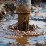 Close-up of drilling mud being prepared, a critical component in stabilizing boreholes and ensuring safe drilling operations - Aquitaine Filtration